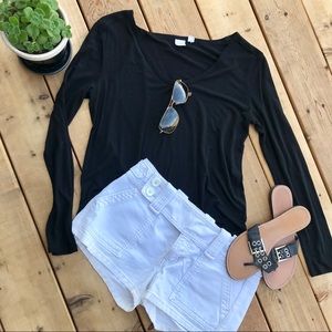 White Abercrombie shorts